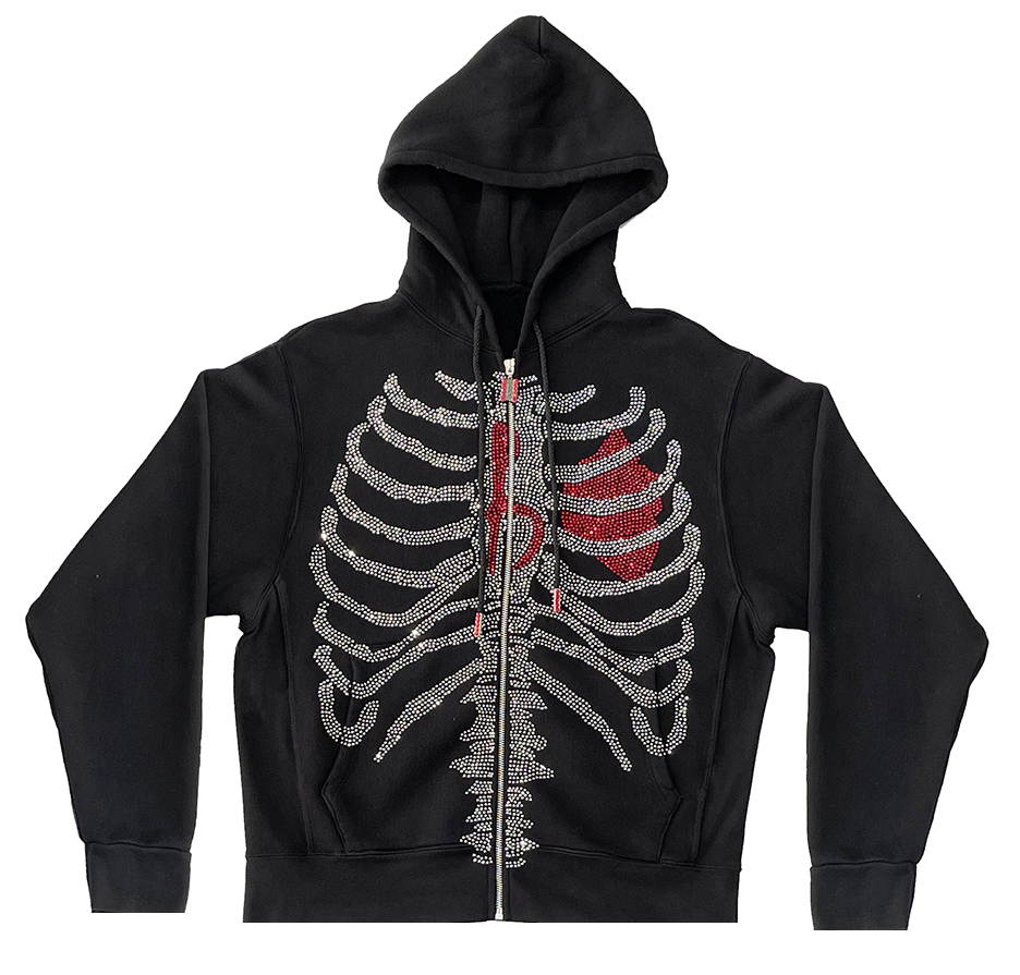 Zip Up Hoodie – See Through Ribs – B.B 